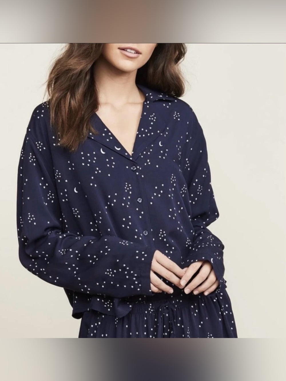 RAILS Navy Galaxy Long Sleeve Button Down Shirt - Medium